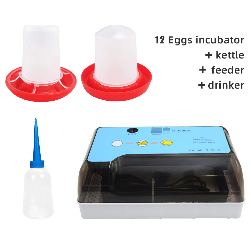 12 Egg Incubator Hatchery Egg Hatchers Cheap Price Incubator Brooder Chicken Automatic Eggs Incubator Bird Quail Brooder EU US