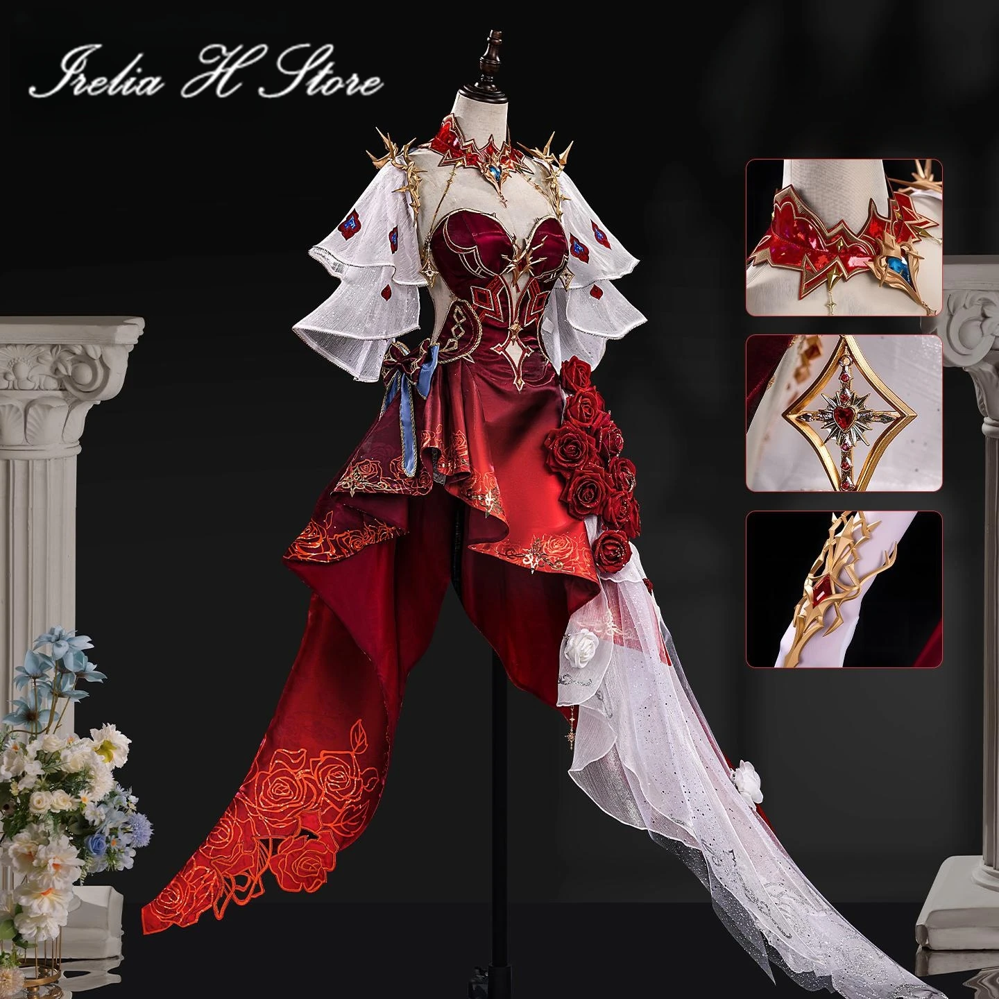 Irelia H Game Viper Ning From Naraka: Bladepoint Cosplay Costume Viper Ning Sexy Red Party Dress Women Halloween Costume