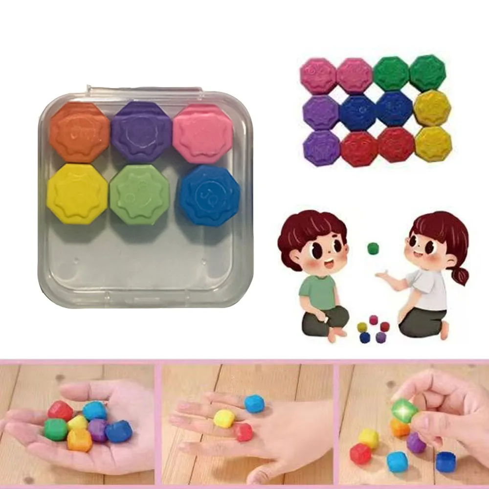 6/12PCS Korea Traditional Play Game Gonggi Jack Stone Pebbles Set Exercise Colorful Fun Stress Relief Toy 2025 New