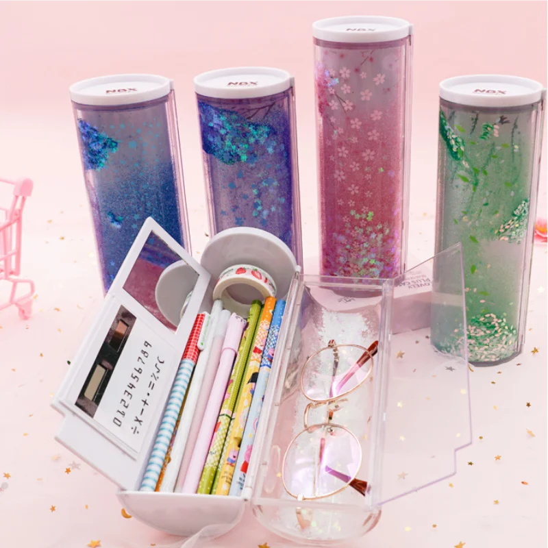 NBX smart password lock pen box technology quicksand pencil case large capacity cute coded lock pencil box