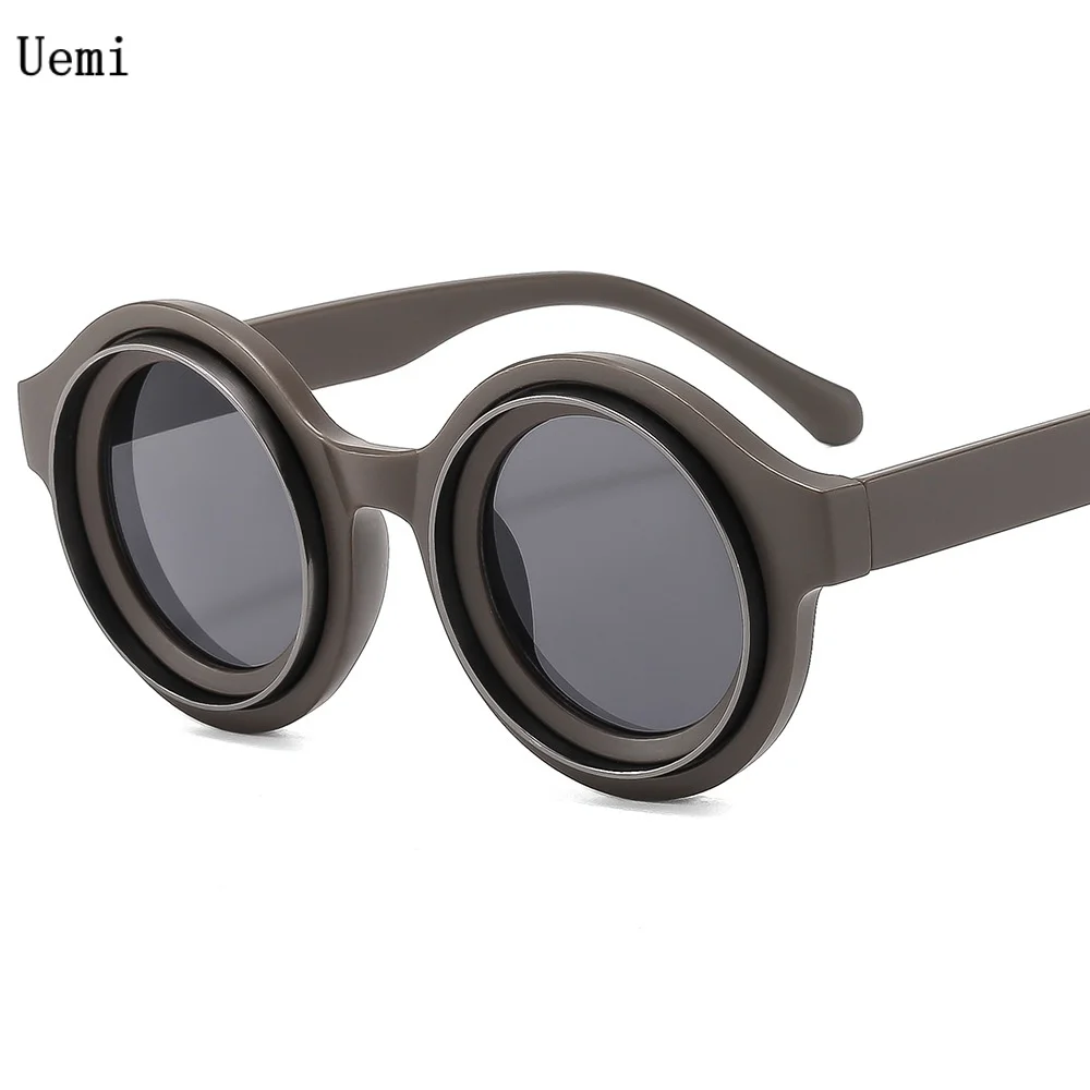 Neue Retro-Rundsonnenbrille für Damen und Herren, modische Vintage-Sonnenbrille mit buntem Rahmen, trendige UV400-Brille