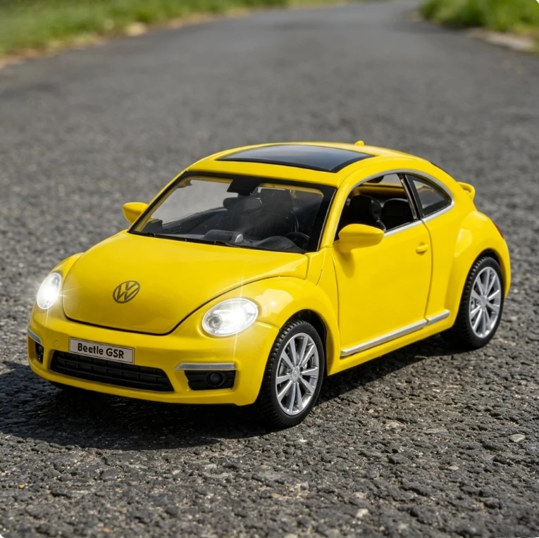 1:32 Simulation GSR Alloy Car Model Pull Back Sound and Light Toy Collection Ornaments Home Decoration Hobby Collection