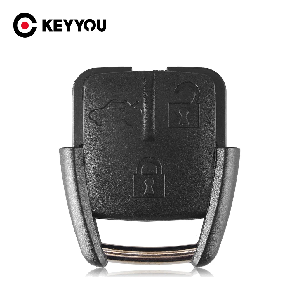 KEYYOU 3 Button Remote Car Key Case Shell Fob For Chevrolet Key Shell Fob With Battery Holder