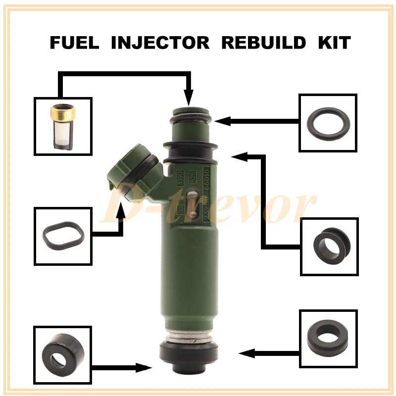 Fuel Injector Repair Kits for Toyota Land Cruiser FZJ7 70 FZJ10 100 23250-66010 23209-66010