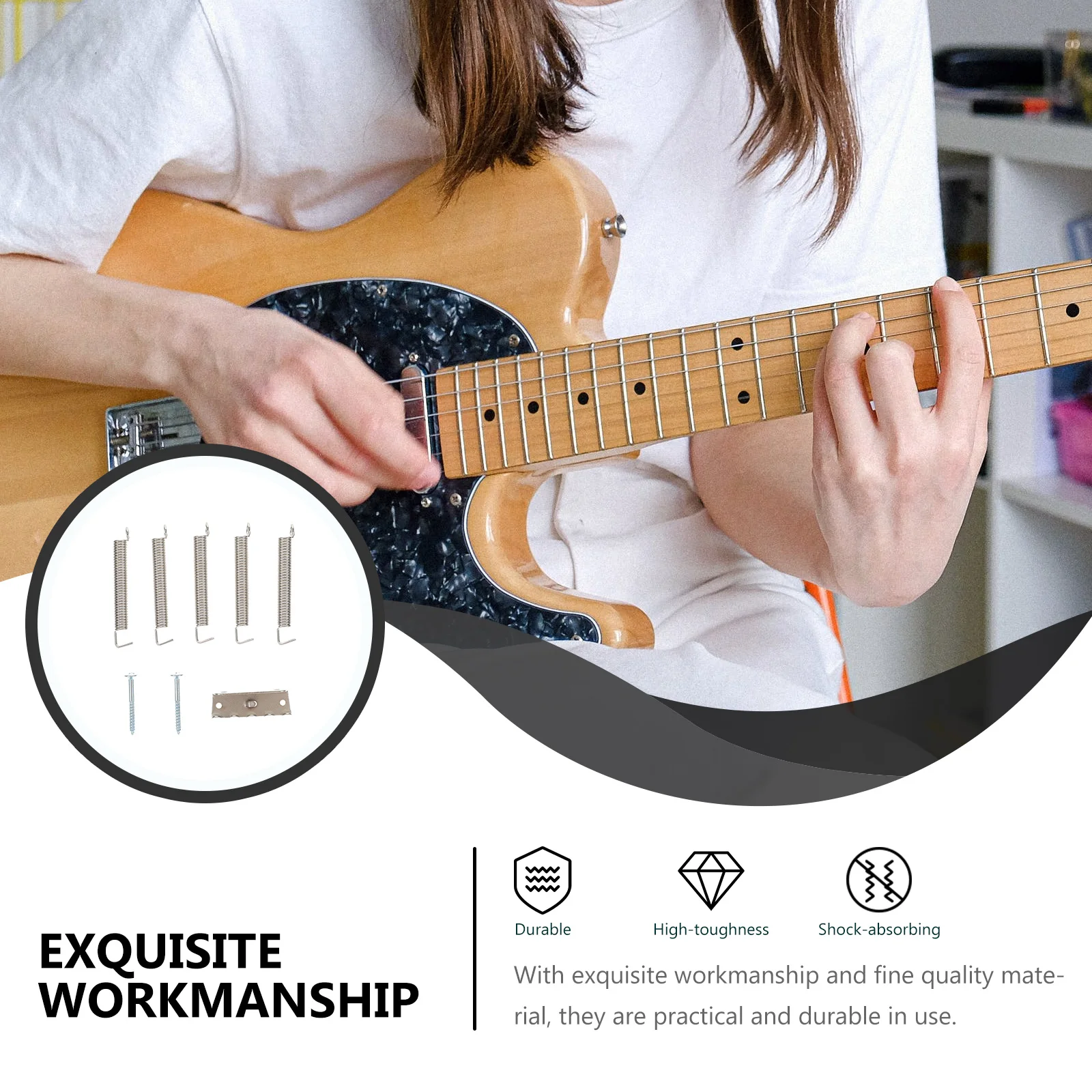 

Guitar Tremolo Springs Stainless Steel Electrical Accessories Bridge Mounting Screws Durable Lightweight Portable Guitar Parts