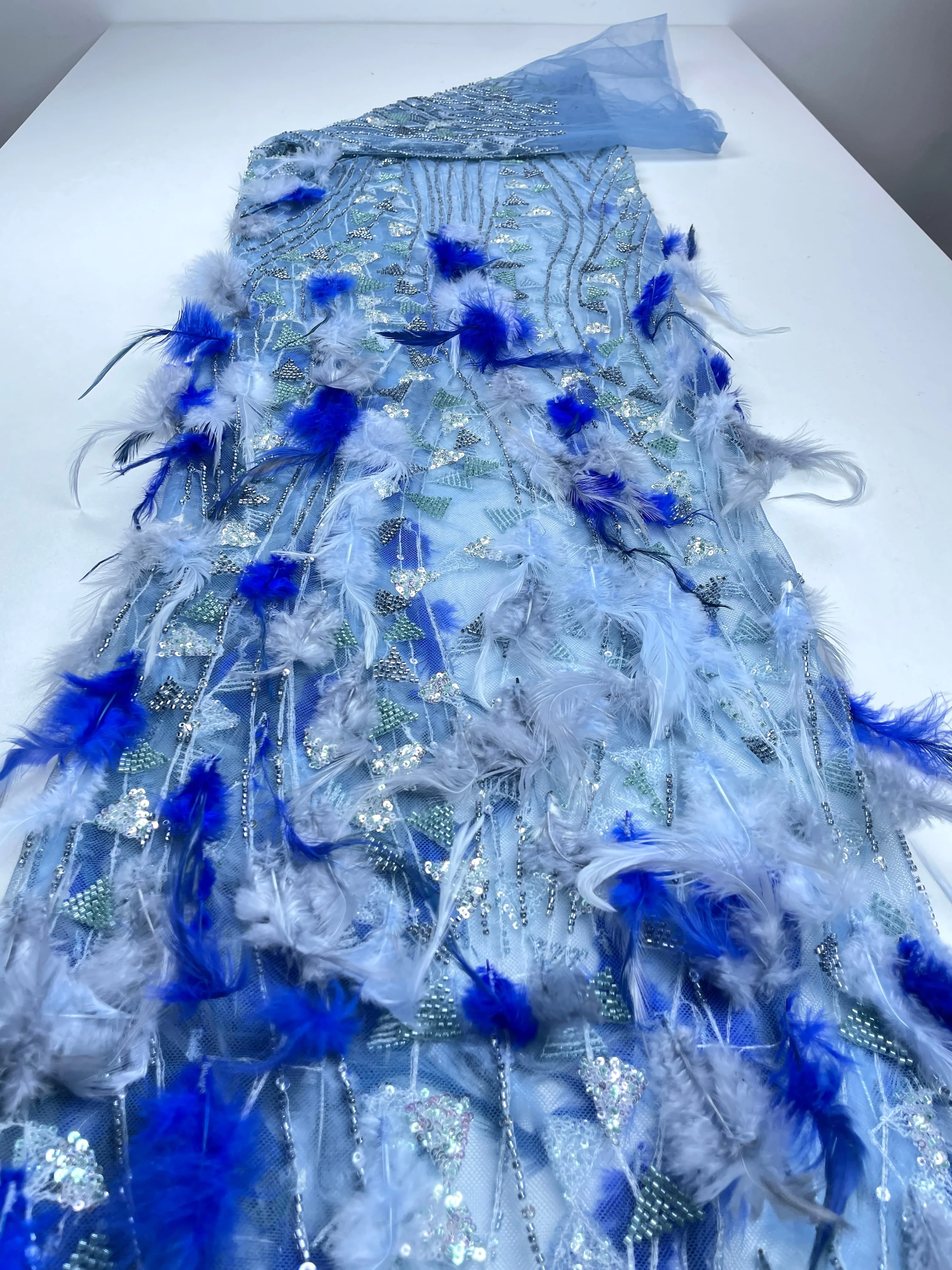 Свадебное платье с полосатыми аппликациями из бисера и блесток, тюль и кружевная вышивка, элегантный материал свадебного платья