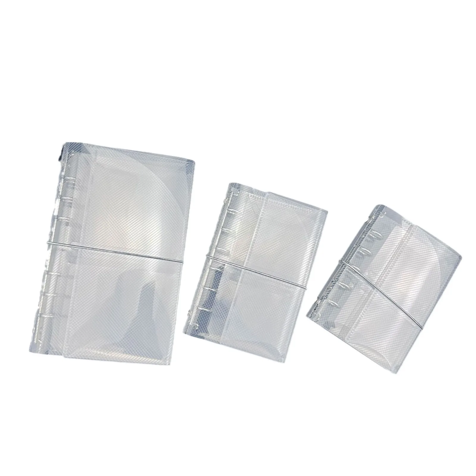 1Pcs Durable Diagonal Loose Leaf Notebook Cover Three Fold Mini M5 A7 A6 Portable Sticker Small Card Photo Storage Ledger