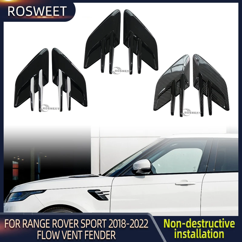 Flow Vent Fender For Land Rover Range Rover Sport 2018 2019 2020 2021 2022 Year L494 Car Bumper Side Diffuser Auto Accessories