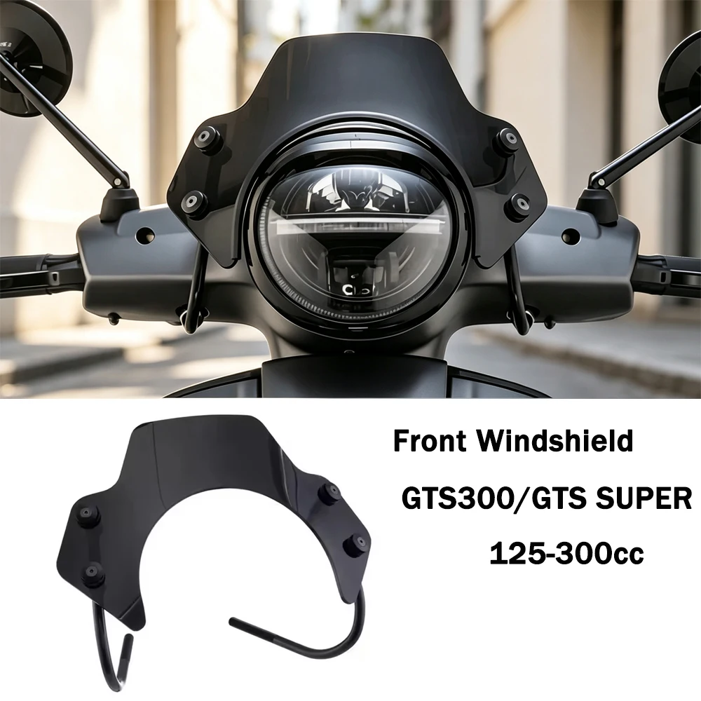 for Vespa GTS300/GTS Super 125-300cc Front Windshield GTS 300 GTS 125 GTS SUPER Windscreen GTS300/GTS125 accessory