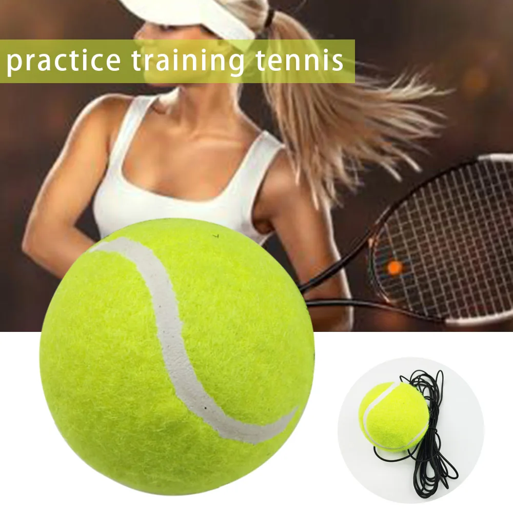 Tennis Ball with Elastic Rope Practice Single Training Partner Portable Sports Training Accessories