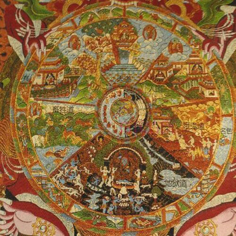 Tibetan Buddhist / Nepal / Gold Tapestry / Thangka / Reincarnation / Thangka