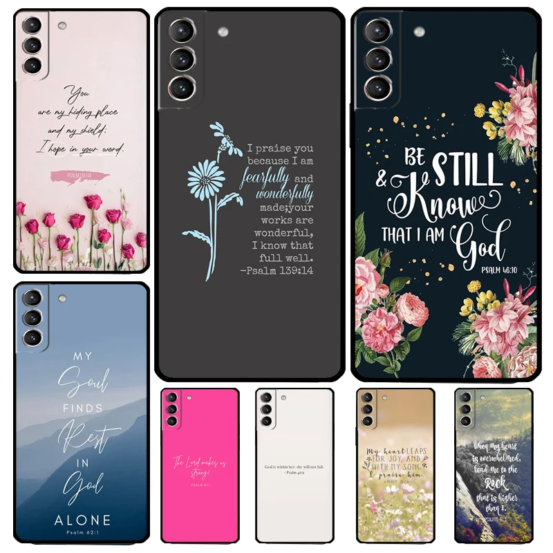 Christian Psalms Cover For Samsung Galaxy S22 S23 Ultra Note 20 10 Plus S9 S10 S20 S21 S23 FE Phone Case