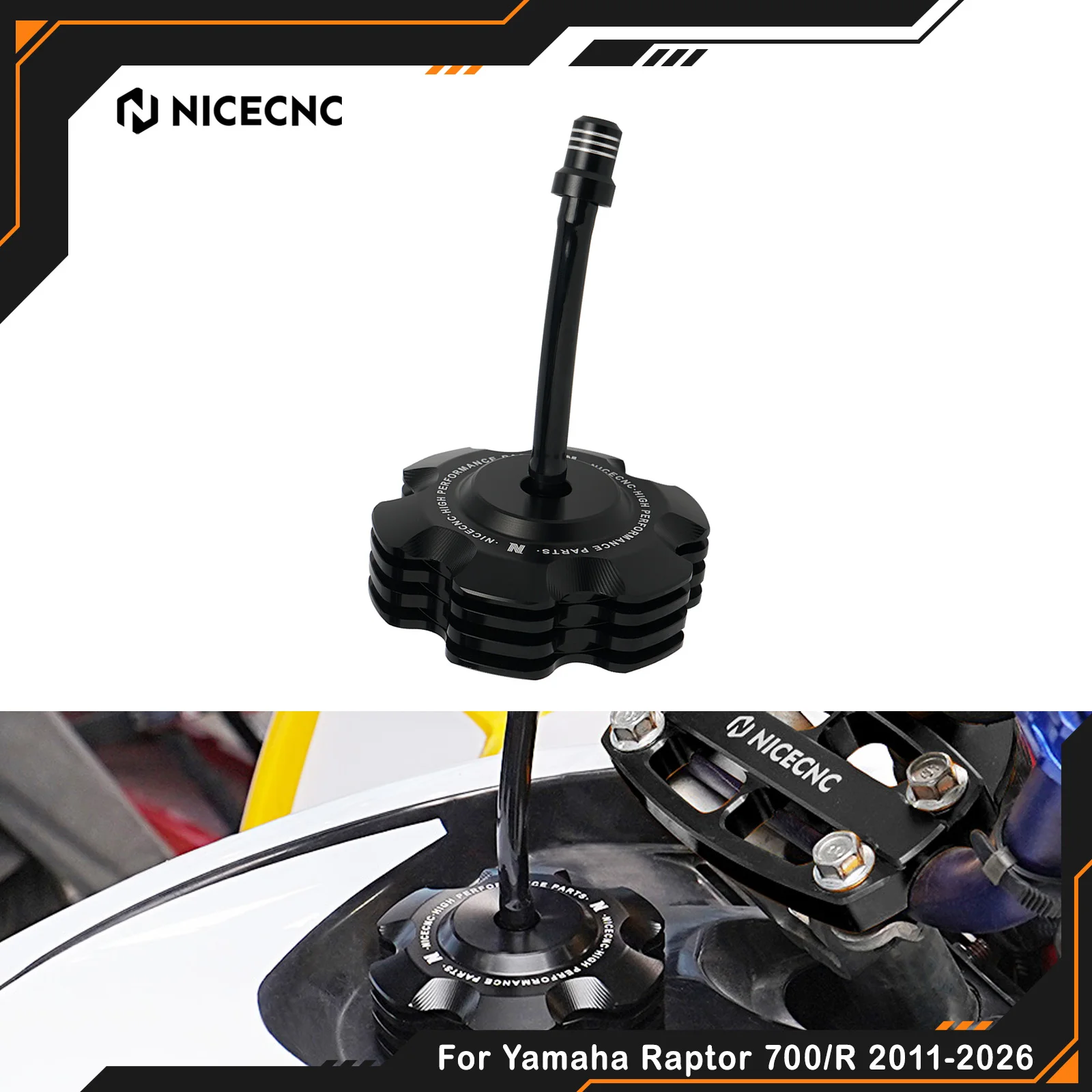 NICECNC For Yamaha Raptor 700 Raptor 700R 2011-2026 Gas Cap TTR110E TTR125LE GRIZZLY 125 TTR230 Breather Cap With Check Valve