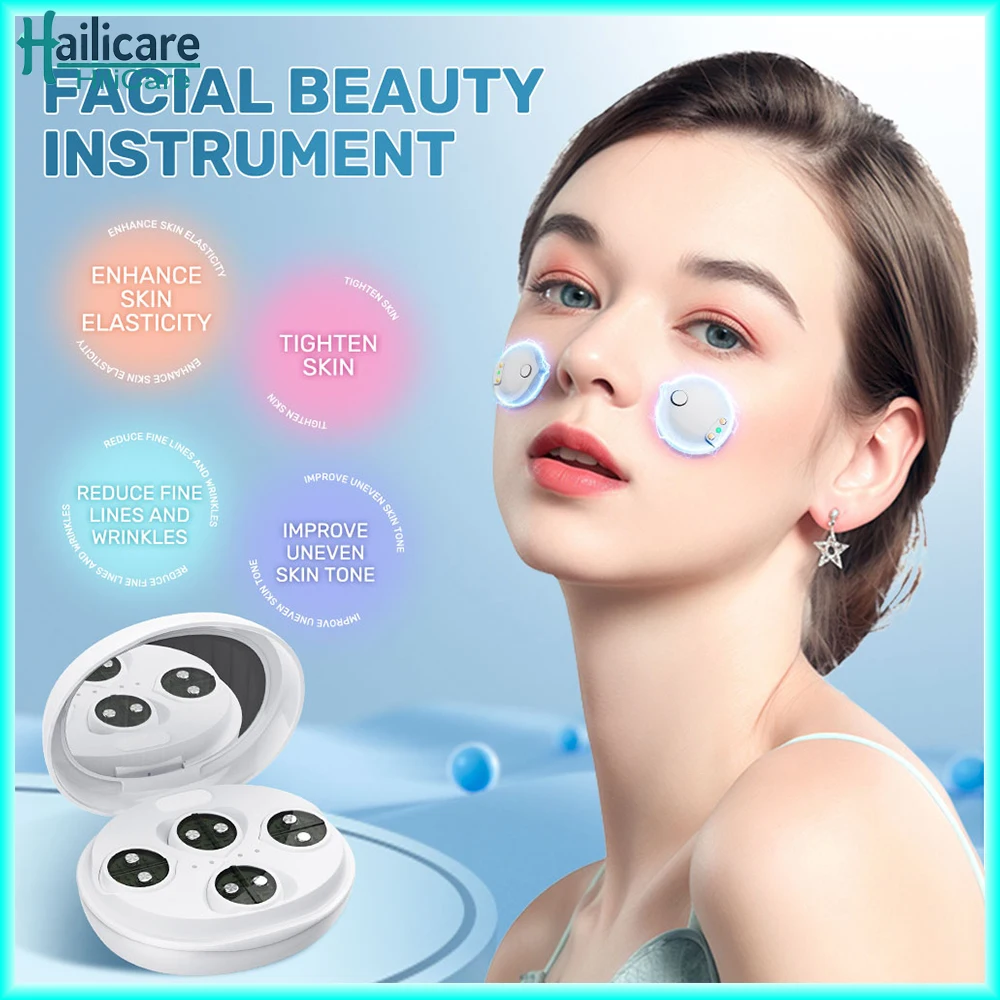 EMS Micro-current Pulse Eye Beauty Device for Women Home Use Red Light Heating Reduce Dark Circles Eye Bags Fine Lines Eye Care