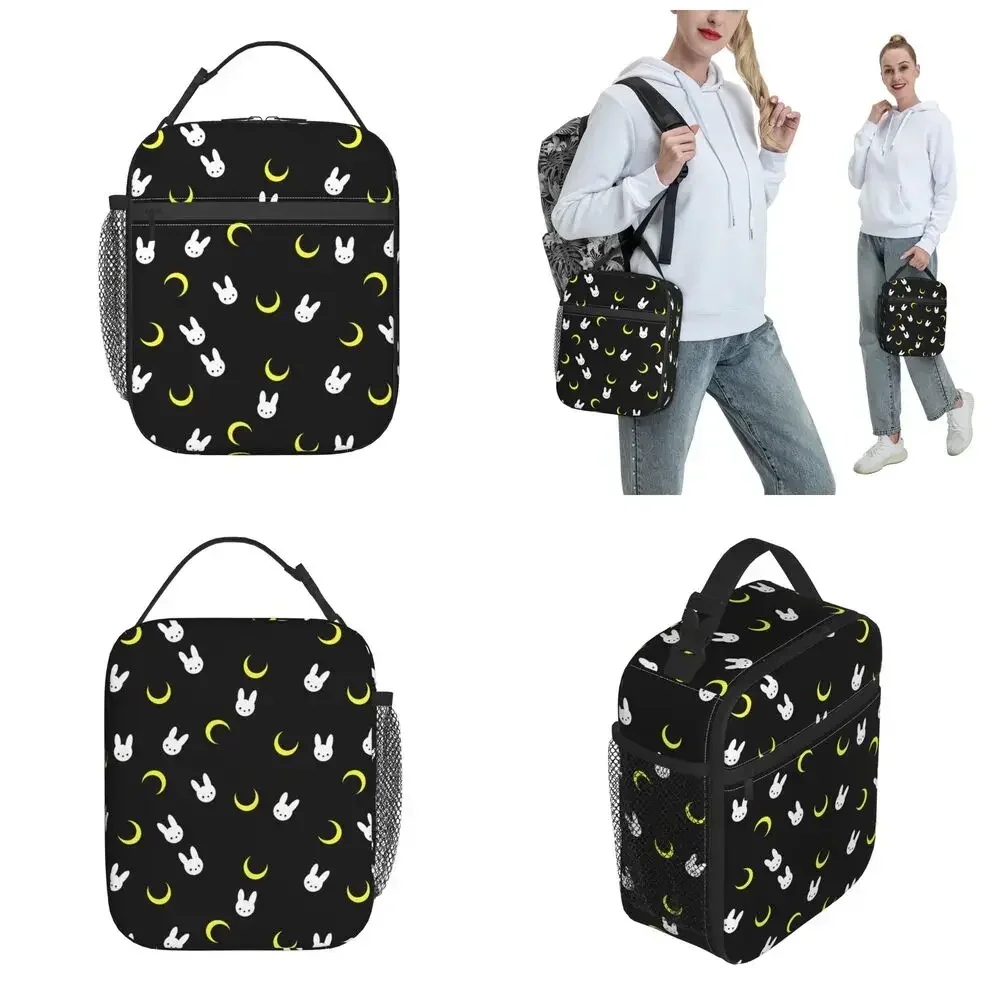 Sailors Moon Anime Insulated Lunch Bag Cooler Bag Reusable Manga Portable Lunch Box Tote Food Handbags Office Travel