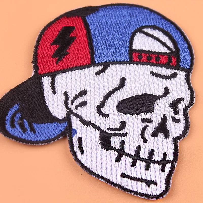 20pcs/Lot Luxury Embroidery Patch Punk Skull Sea Marine Animal Moon Astronaut Clothing Decoration Accessory Craft Diy Applique