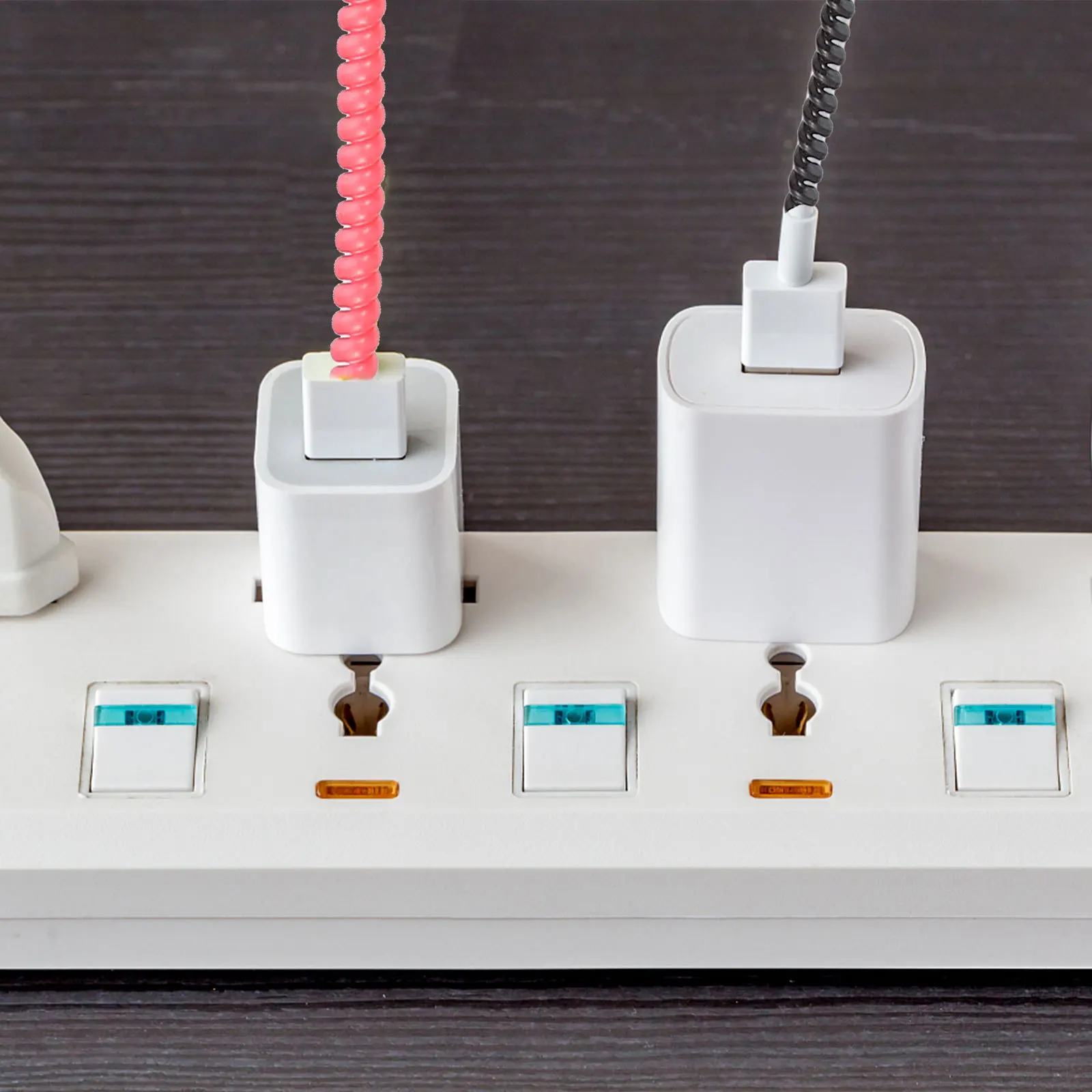 

12 pcs Spring Data Cable Protector Stretchy Wire Organizer For Desktop Durable Plastic Cord Sleeve Line Coiled Tube Cable