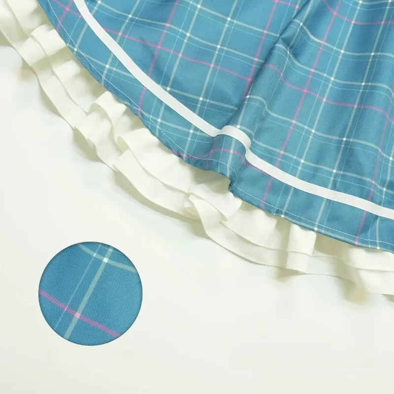 Kostium Cosplay Amiya z gry Arknights, sukienka, fartuch, peruka, uszy, pełny zestaw dla kobiet, na Halloween, karnawał, imprezę, strój do odgrywania ról Ark.