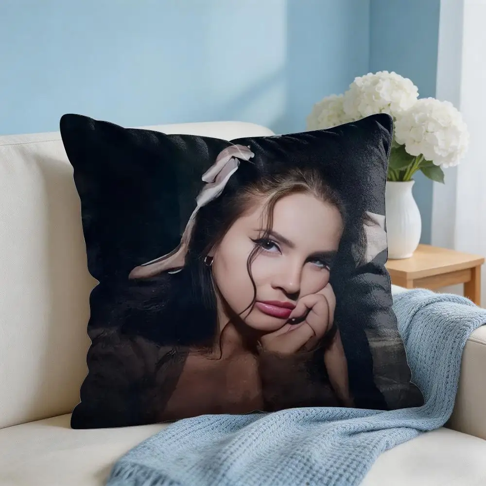 L-Lana Del R-Reys Singer Cushion Cover Square Pillow Bedroom Sofa Leisure Comfort Living Room Home Decoration 40X40