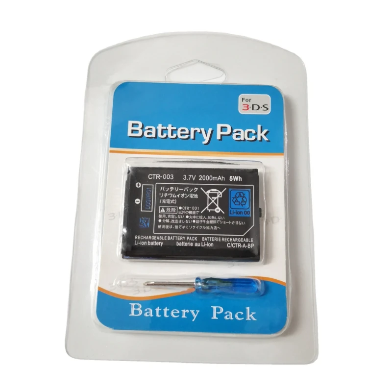 3.7V 2000mAh CTR-003 Lithium Replacement Battery Built-in Cell for Nintendo 3DS 2DS N3DS Game Console Gamepad Controller view 5
