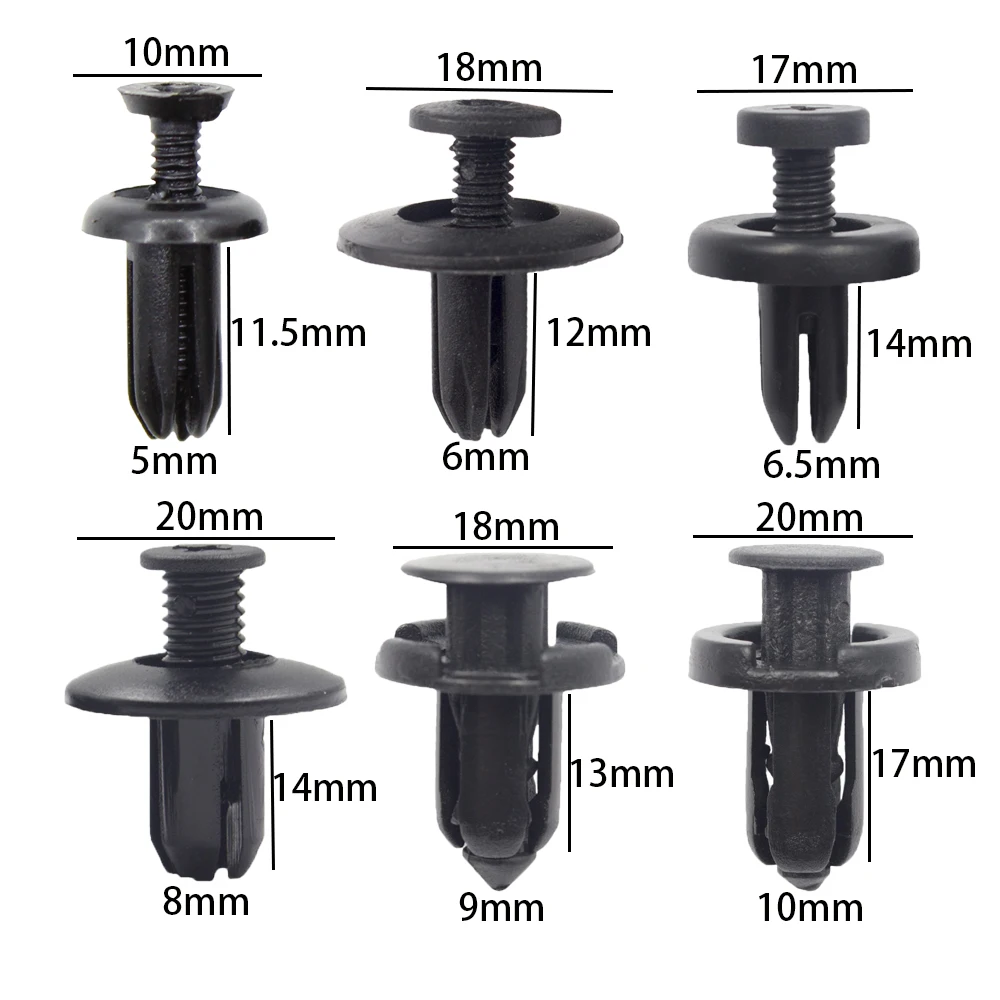 30/60 pièces 5mm 6mm 7mm 8mm 9mm 10mm trou voiture pare-chocs Rivet fixation Auto garde-boue garniture panneau Clips pour Honda Nissan Toyota Hyundai