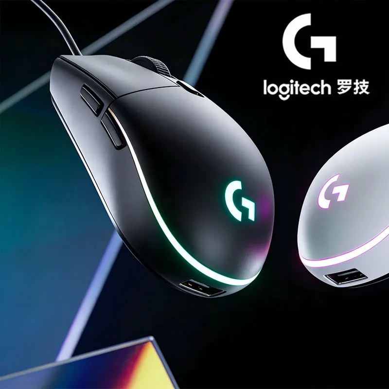 

LogitechG203/G102 Студенческая вечеринка для киберспорта, мини-вихрест, двухрежимная проводная бесшумная мышь, эргономичная, легкая и прочная