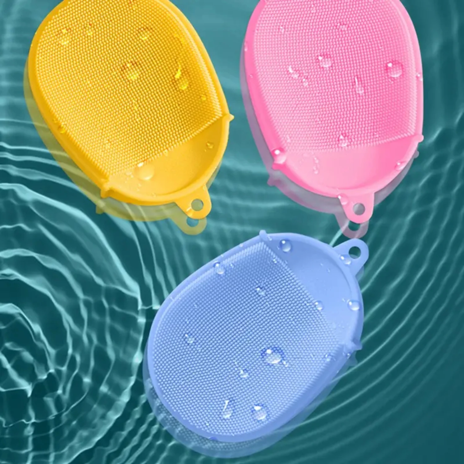 Baby Shower Scrubber Silicone Massage Brush Toddler bath Baby brush