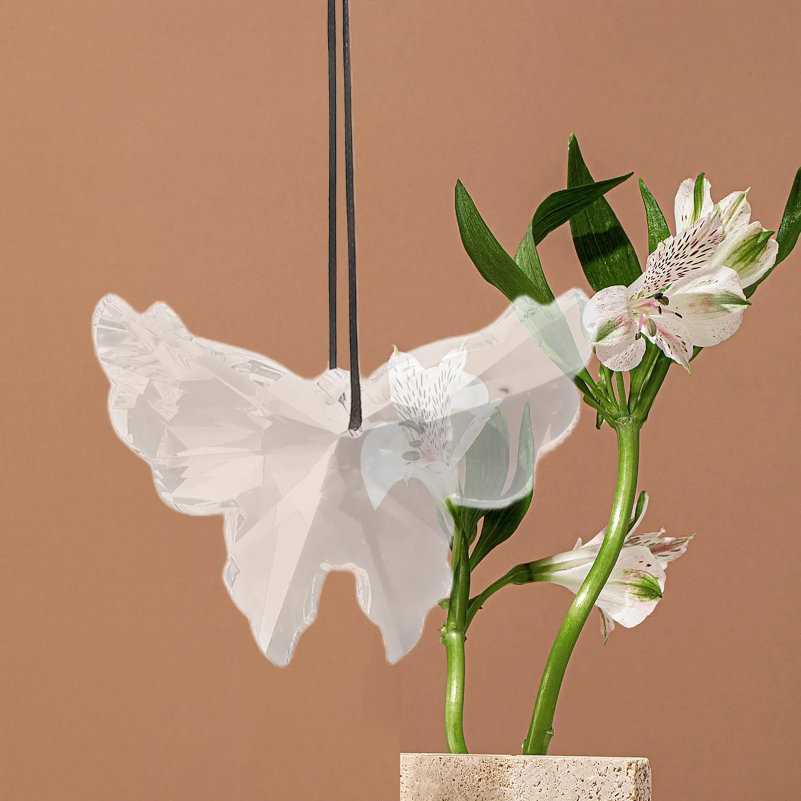 

Colorful Butterfly Crystal Suncatcher Hanging Ornament Window Garden Patio Decorative Outdoor Hanging Glass Butterfly Pendant