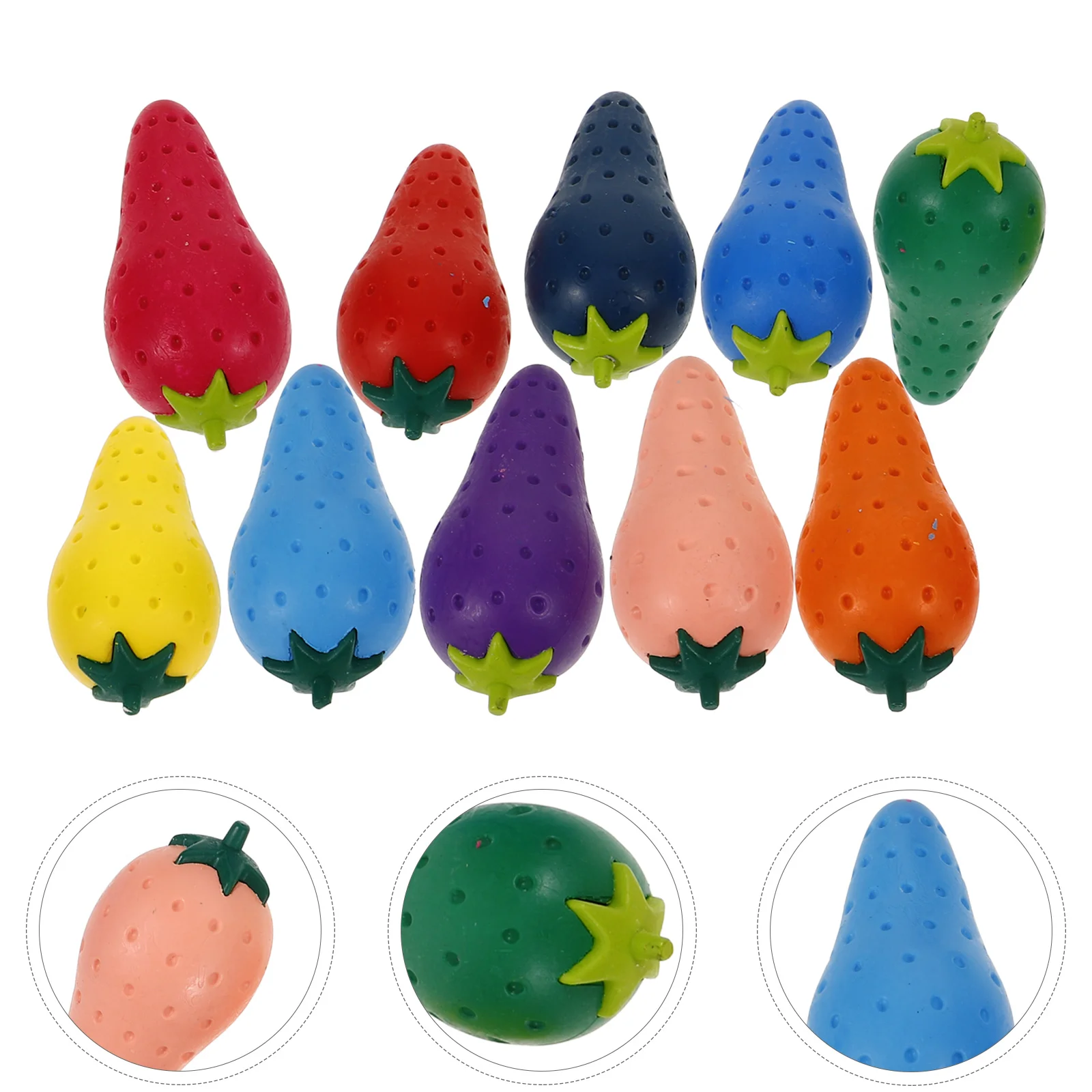 

10 Pcs Portable Painted Crayon Set Crayons Drawing Wax Fruits Shaped