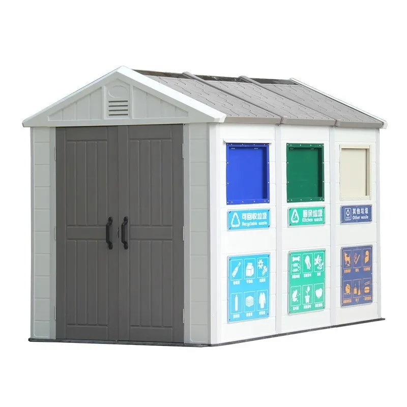 Community outdoor four-category garbage room mobile intelligent sanitation recycling collection station