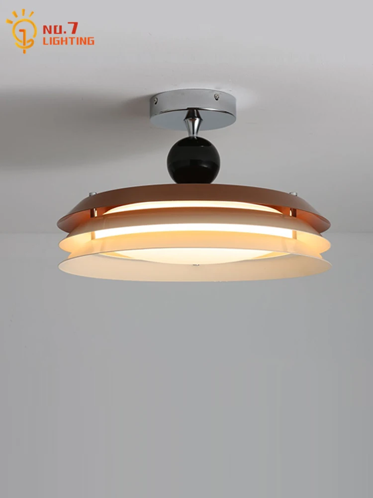 

Cream Wind Minimalist Round Ceiling Lamp LED Iron Art Modern Light Fixtures Home Decor Study Bedroom Bedroom Living/Model Room