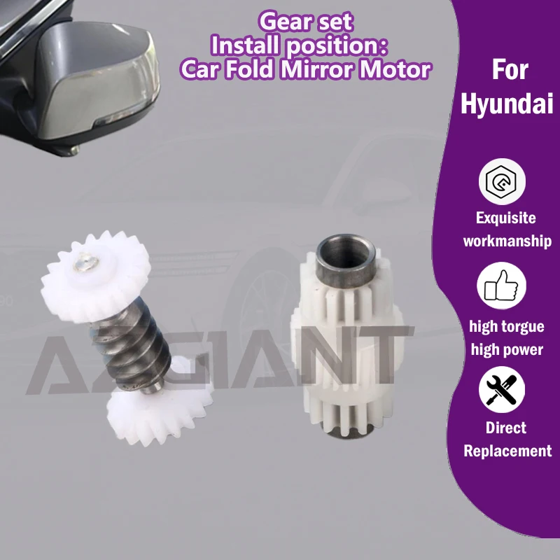 

AZGIANT For Hyundai Rohens BH380/Sonata 10/Santa Fe MK4/i20 MK2 Car Power folding side view mirror 19/14/32T gear