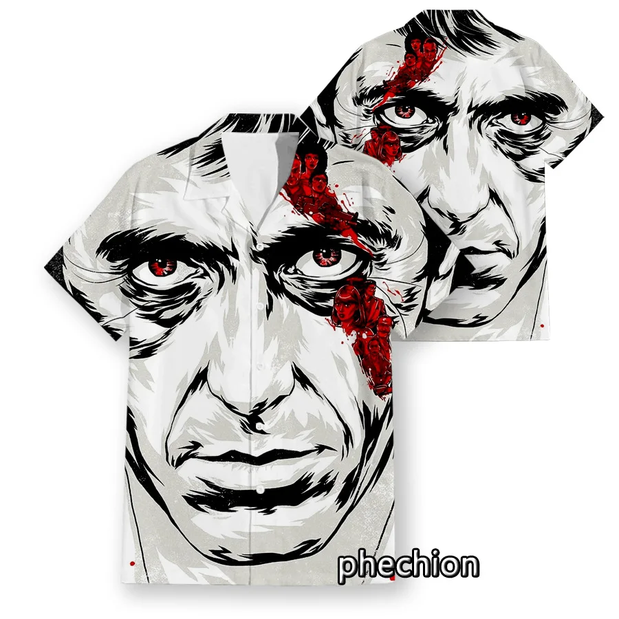 

Fashion Hot Sales Classic Movie Scarface Tony Montana Shirts 3D Print Men Women Short Sleeve Blouse Summer Casual Hawaiian Shirt