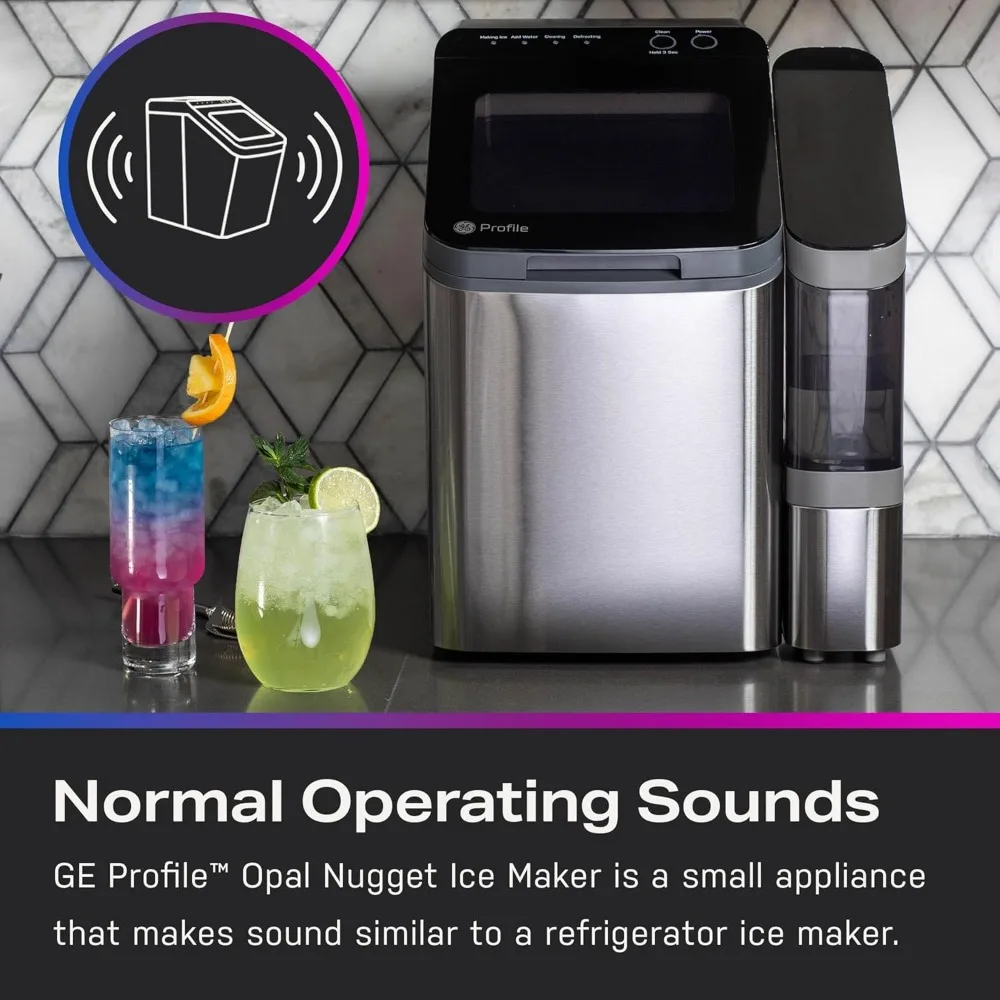 Opal 1.0 Nugget Ice Maker| Countertop Pebble Ice Maker | Portable Ice Machine Makes up to 34 lbs