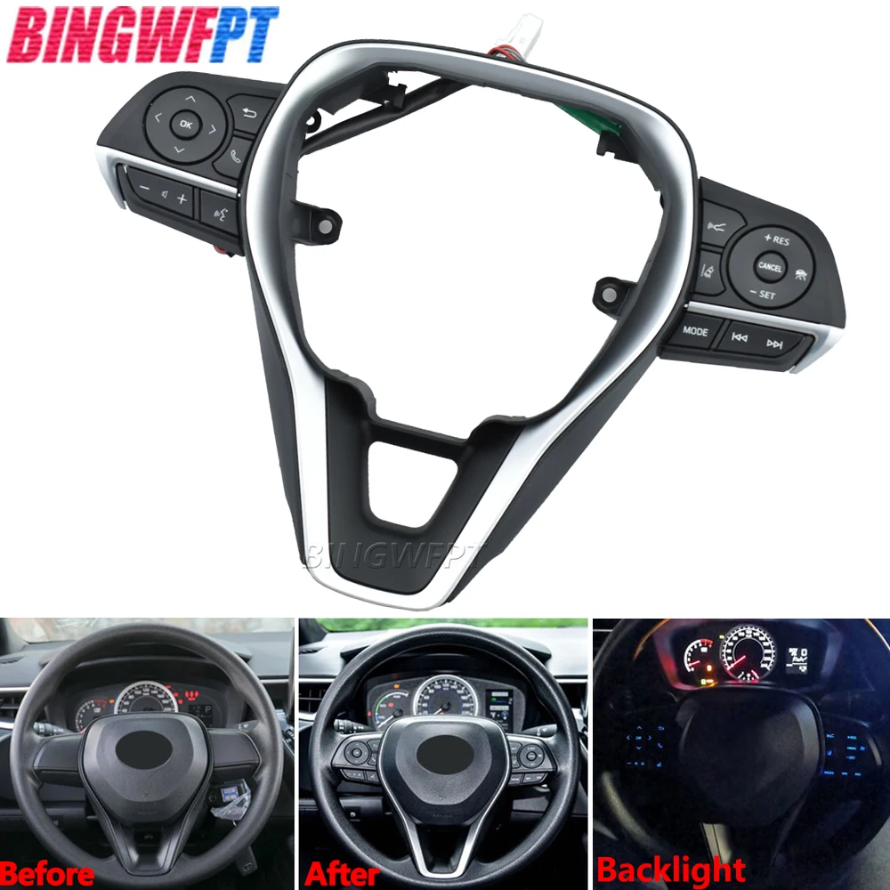 Multifunction Steering Wheel Cruise Control Button Switch Steering Shift Switches For Toyota Corolla Levin RAV4 2019 2020 2022