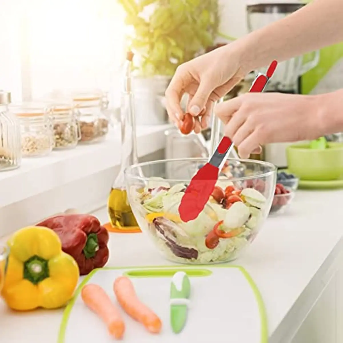 7/9/12/14/16 Inch Food Grade Silicone Food Tong Kitchen Tongs Utensil Cooking Tong Clip Clamp Accessories Salad Serving BBQ Tool