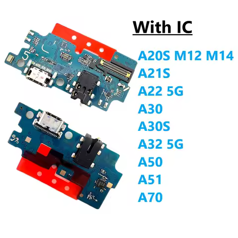 USB Charger Dock Connector Board Charging Port Flex Cable For Samsung A20S M12 M14 A21S A22 A30 A34 A30S A32 5G A50 A51 A70 A31