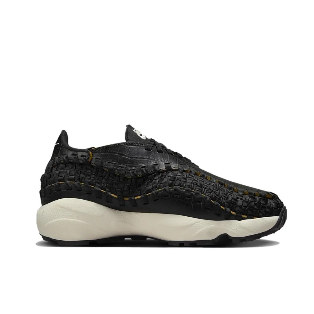 Nike Footscape Woven Men's and Women's Comfortable Low Top Casual Running Shoes Non Slip Wearable Sneakers Black