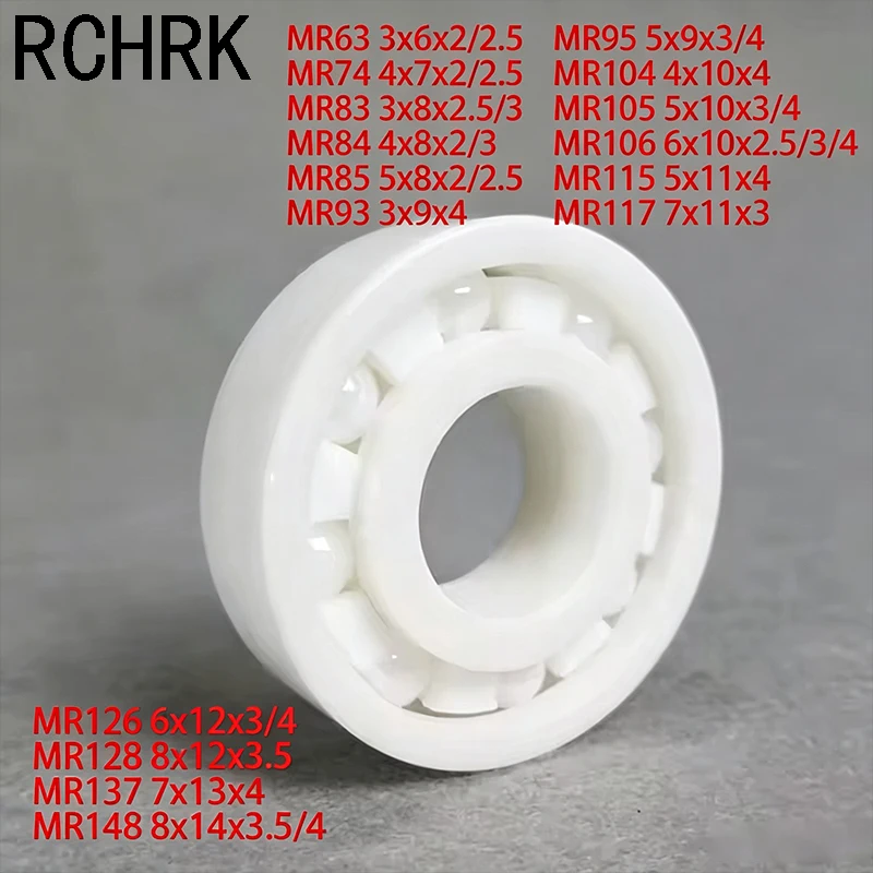 1/5/10Pcs Zirconia full ceramic bearing MR103 MR104 MR105 MR106 MR115 MR117 MR126 MR128 MR148 MR8 MR52 MR62 MR63 MR74 MR84 MR85