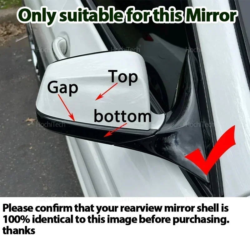 Car Door Rearview Side Balck Carbon Mirror Cover Cap Parts styling For BMW 5 6 7 Series F10 F11 F07 F06 F12 F13 F01 F02 Pre-Lcl
