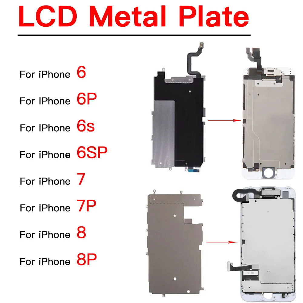Tylna metalowa osłona ekranu LCD Ramka do części zamiennych iPhone 6 6Plus 6s 7 8 Plus