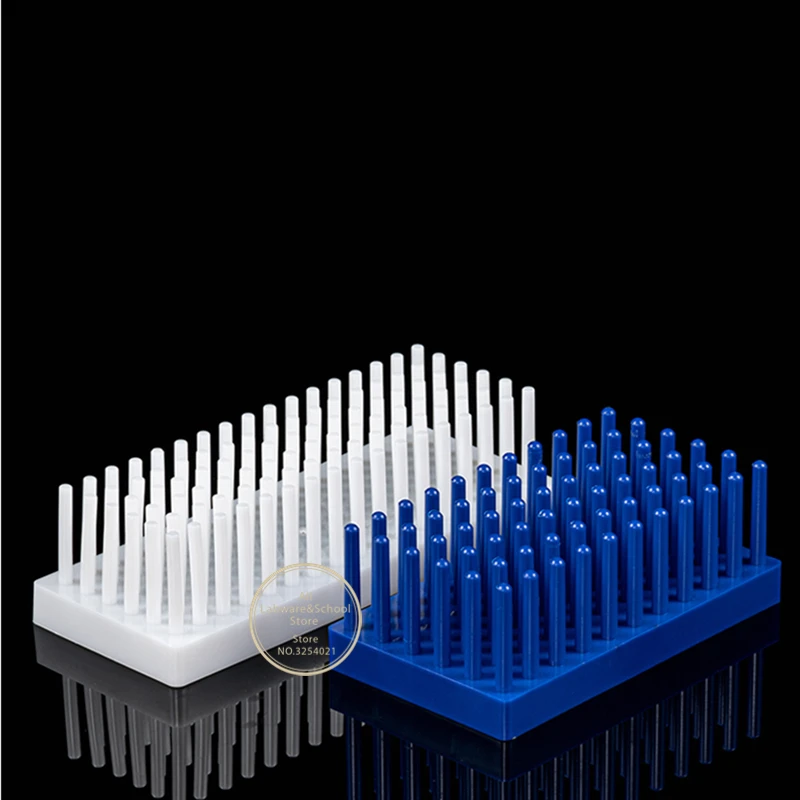 2pcs Lab 66/102column Plastic Column Type Thickening  Test Tube Rack Can Be Inverted Socket