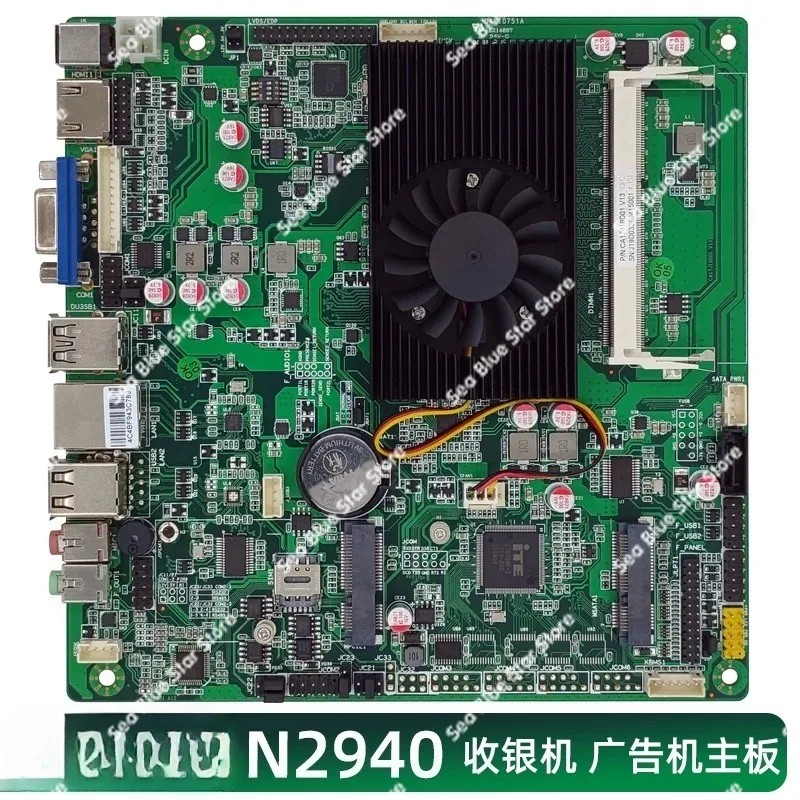 Industrial   board New N2940 Thin ITX main board 17X17 quad core, cash register advertising machine HTPC main board COM