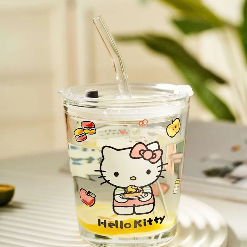 Hello Kitty Cinnamoroll аниме Kawaii Sanrio Ins чашка для воды милый мультфильм My Melody стеклянная бутылка для завтрака и молока подарки для детей