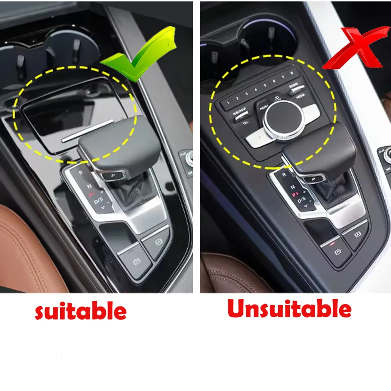 

For Audi A4 A5 B9 2020 2021 2022 2023 2024 Sedan Sportback Interior Abs 3d bon Fiber Center Console Gear Shift Panel S