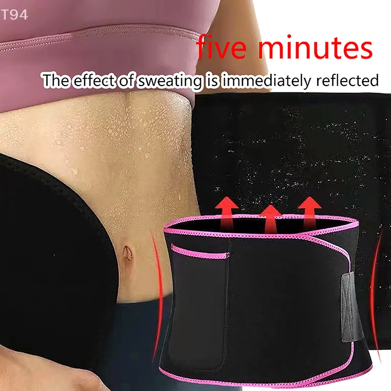 Sauna Set Waist Trimmer Sports Sweat Burst Waist Support Belt Shape Running Durable Waist Abdominal Fat Burning Training Belt