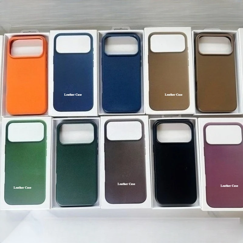 Official 1:1 Leather Case for MagSafe Charging Case for IPho
