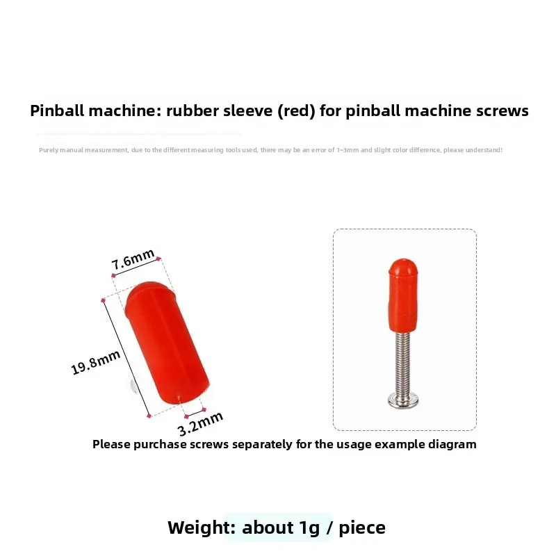 Arcade Pinball Machine Rubber Bumper Sleeve Anti Collision Nail Cover for Coin Operated Games Positioning Column Protector
