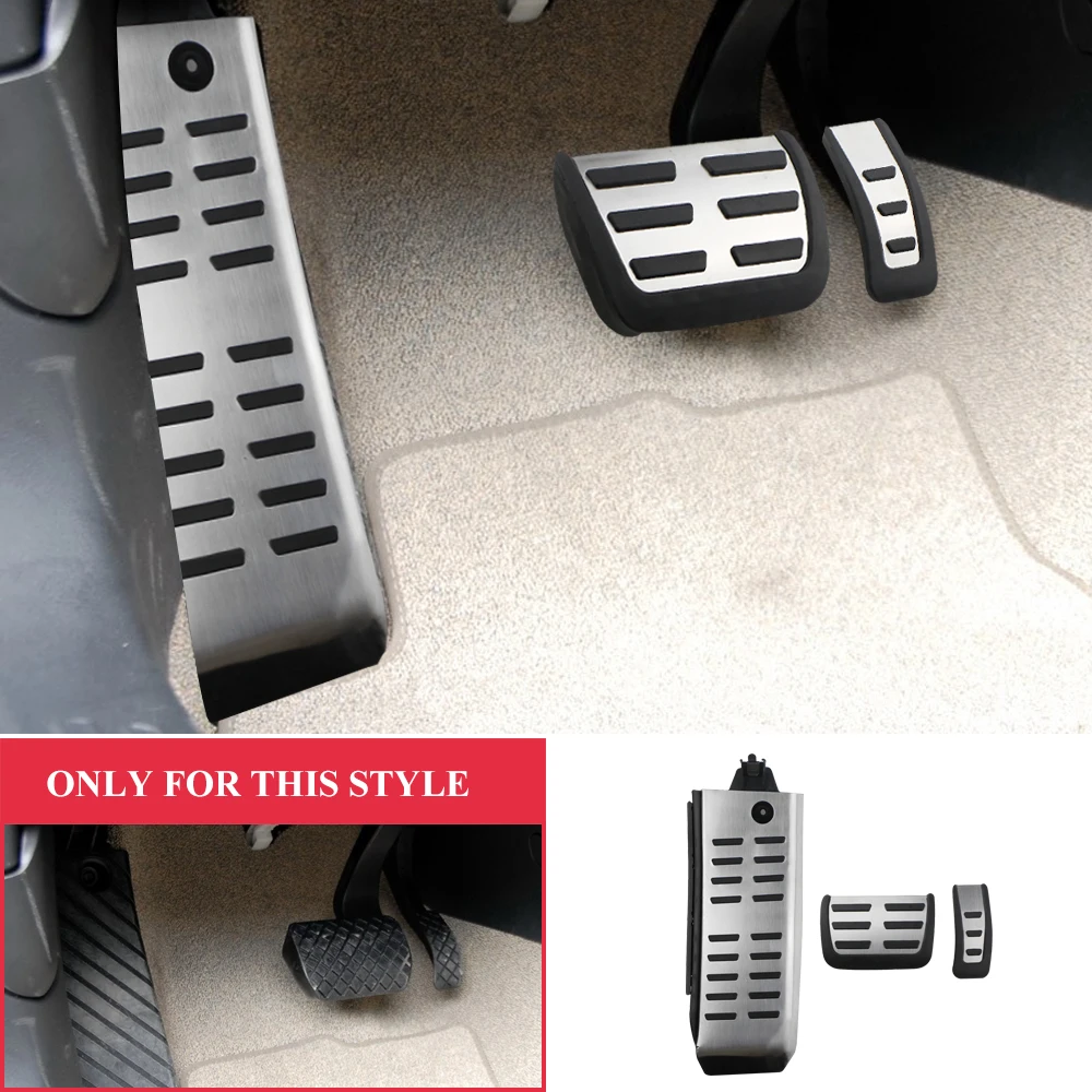 LHD Pedal Cover For Audi A6 (4F) C6 S6 2009-2012 Car Accelerator Brake Clutch Footrest Pads Automatic Stainless Steel Pedals 