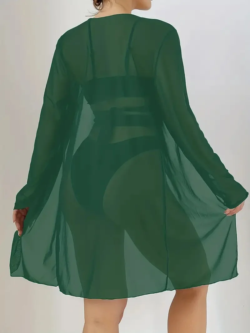 New In Matching Sets Cover-Ups Swimsuit With 3pcs Coat Burkini Brazilian Thongs Bikini 2024 Women Beach Clothes Separate 3 Pcs